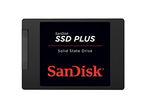 SanDisk SSD Plus interne SSD Festplatte 480 GB (schnelleres Hoch-/Herunterfahren und Laden, Lesegeschwindigkeit 535 MB/s, Schreibgeschwindigkeit 445 MB/s, stoßfest) Schwarz