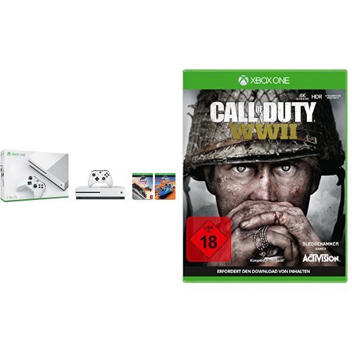 Xbox One S 1TB Konsole + Forza Horizon 3 + Hot Wheels DLC + Call of Duty: WWII