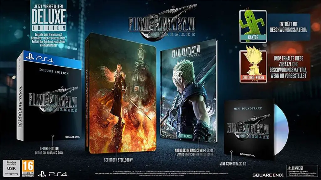 Das ist die Final Fantasy 7 HD Remake Deluxe Edition.