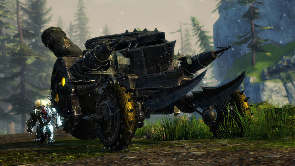 Ein Charr-Panzer ist Teil der Missionen von Stahl und Feuer.