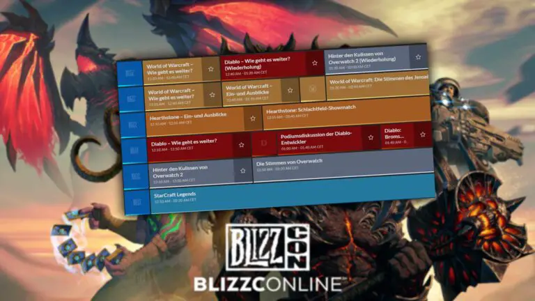 BlizzConline 2021 Zeitplan