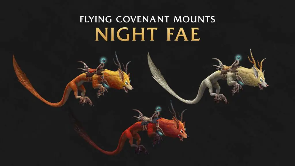 WoW Shadowlands Fliegen: Flugmount der Nachtfae
