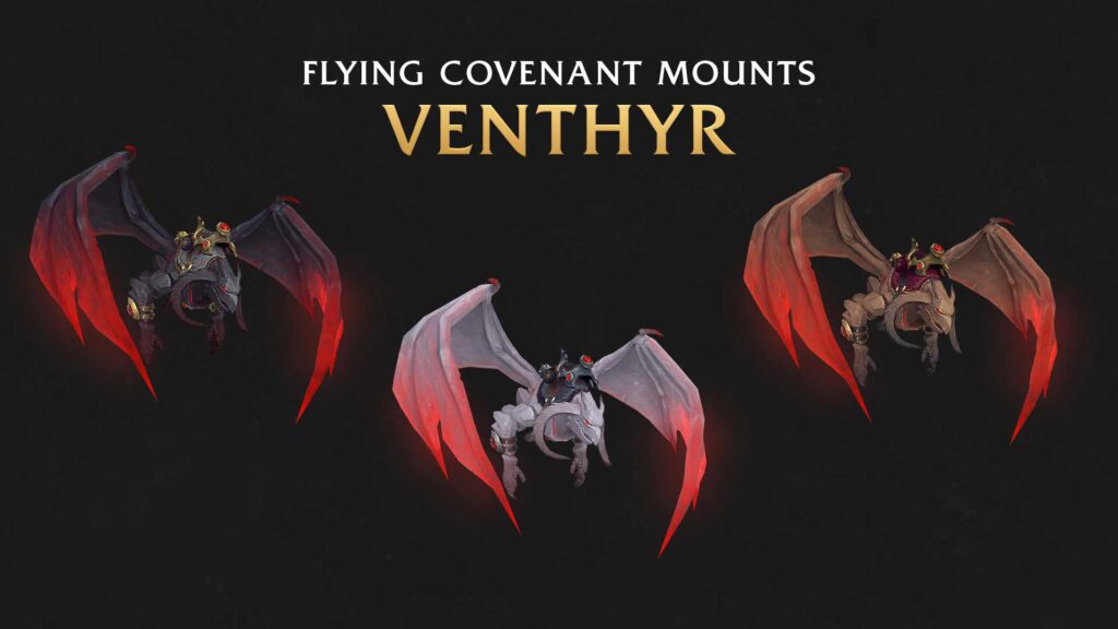 WoW Shadowlands Fliegen: Flugmount der Venthyr