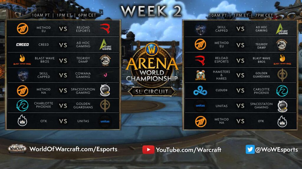 WoW AWC Circuit Matches Woche 2