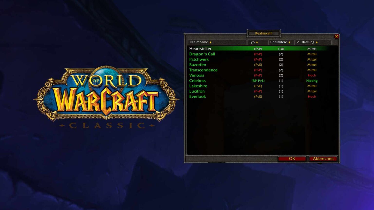 wow classic server download