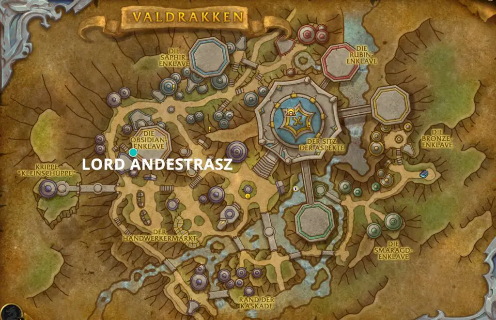 WoW Kalimdor Pokal Guide: Lord Andestrasz Map